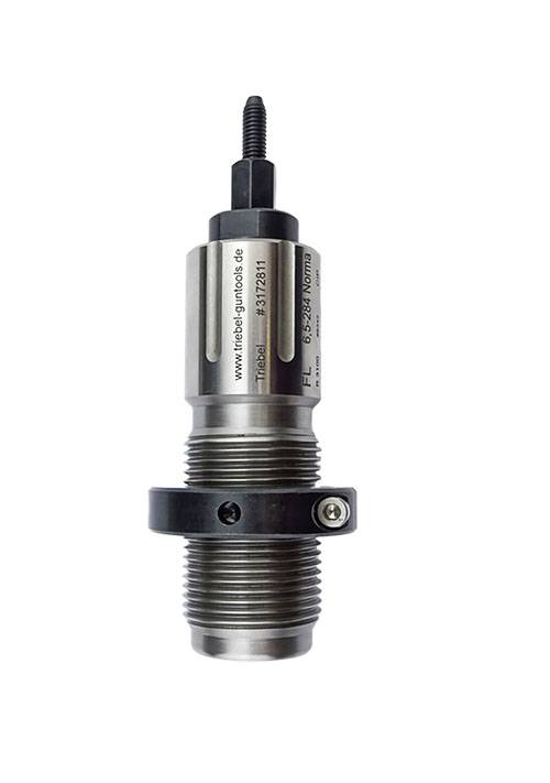 TRIEBEL Full Length Die 1 1/4 för 416 Rem Mag ger exakt sizing av patronhylsan, med lätt utbytbara delar och korrekt halsåtdragning för optimal prestanda.